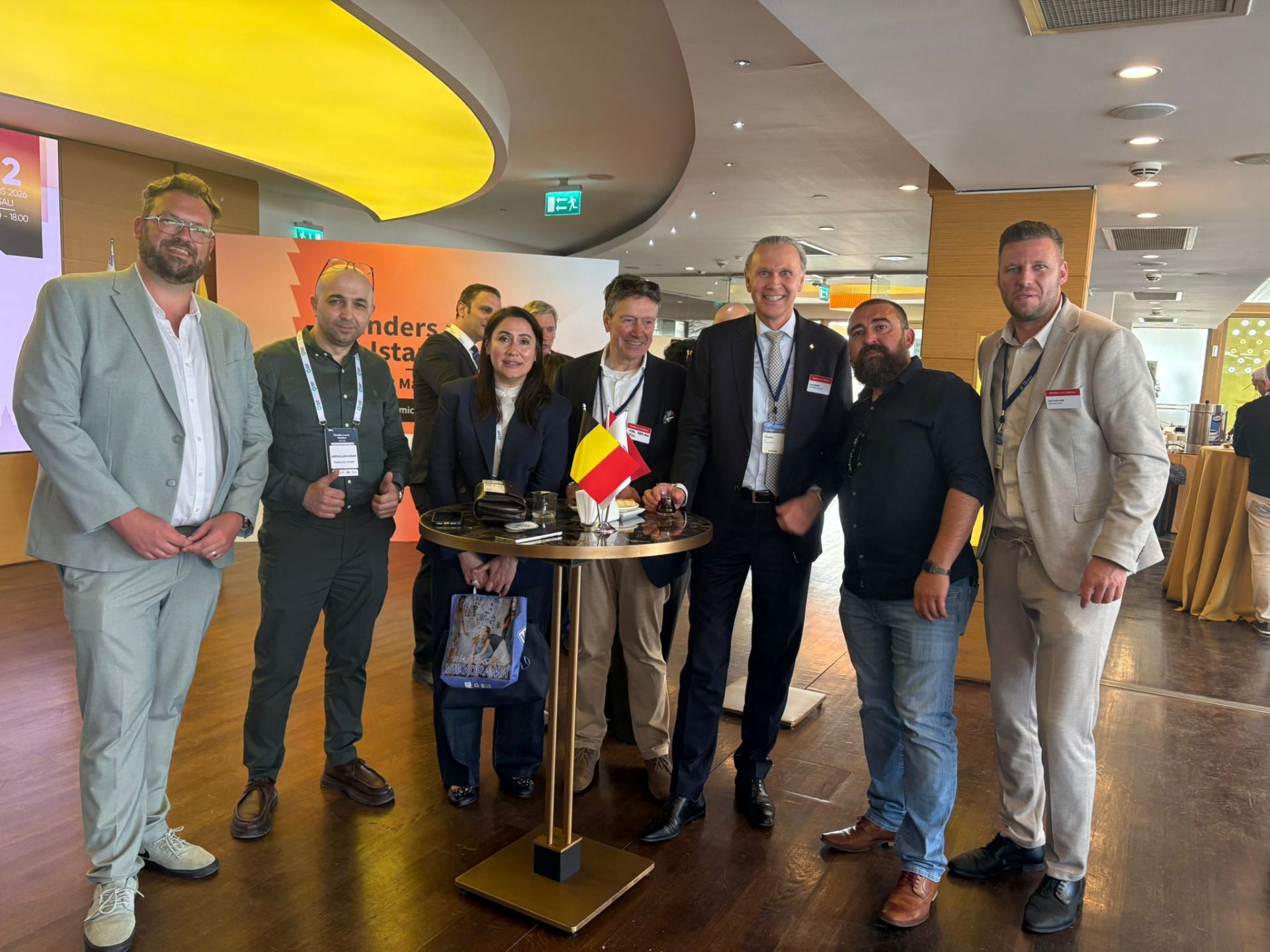 Yannick Mattheessens, Mahmut ÖZ and Abdullah AĞAR with Flemish and Turkish business leaders at Flanders Meets Istanbul